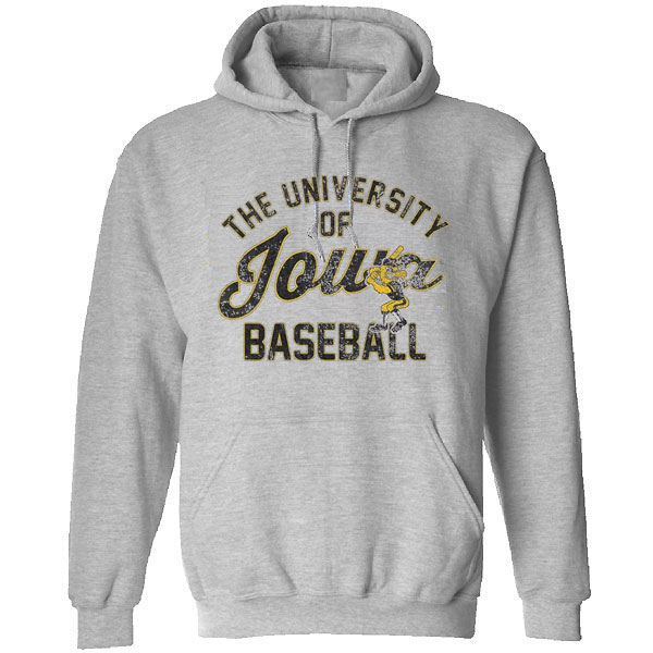 Iowa Hawkeyes Baseball Grey Hoodie