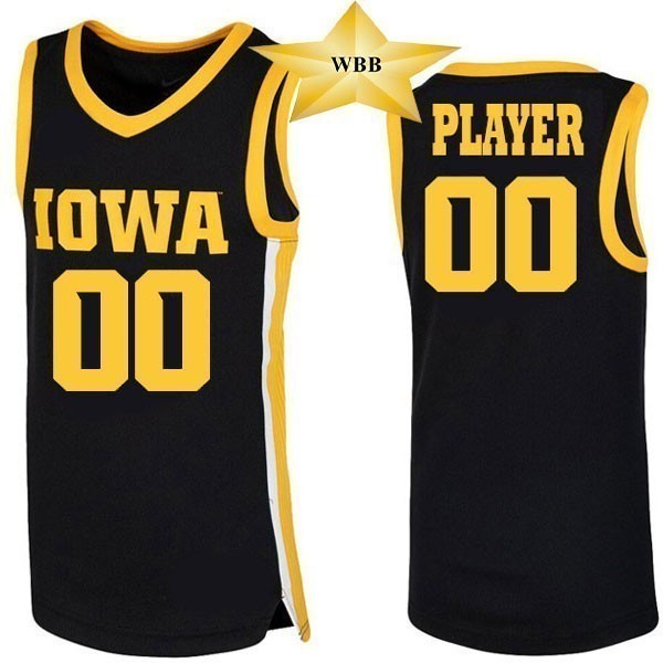 Iowa Hawkeyes WBB Basketball Black Player Jersey