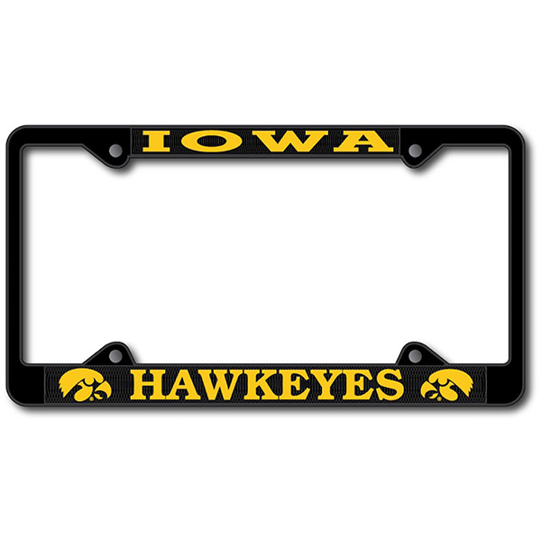 Iowa Hawkeyes Powder Coat License Plate Frame