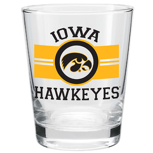 Iowa Hawkeyes Hawk Head Shot Glass