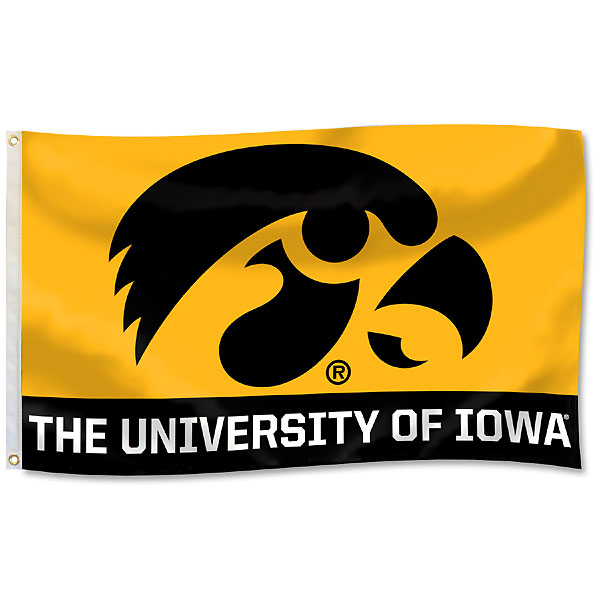 Iowa Hawkeyes 2-Panel Flag