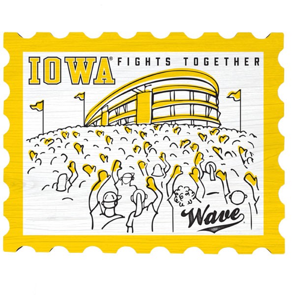 Iowa Hawkeyes Oversized Wave Magnet