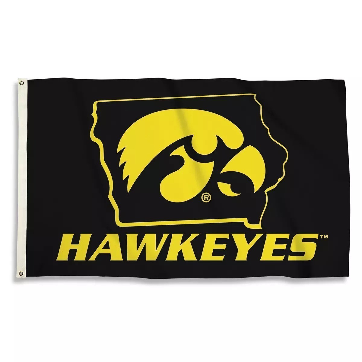Iowa Hawkeyes State Outline 3' x 5' Flag