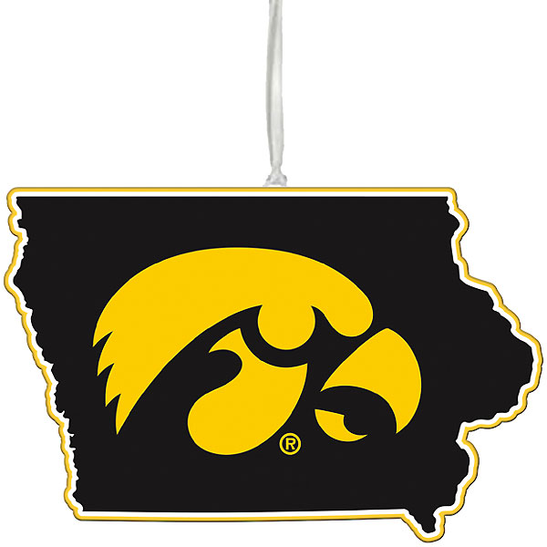 Iowa Hawkeyes State Ornament