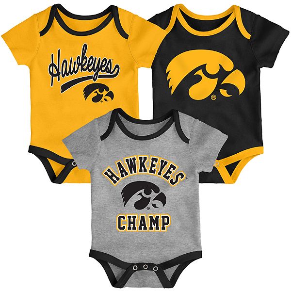 Iowa Hawkeyes Infant Champ 3 Piece Creeper Set