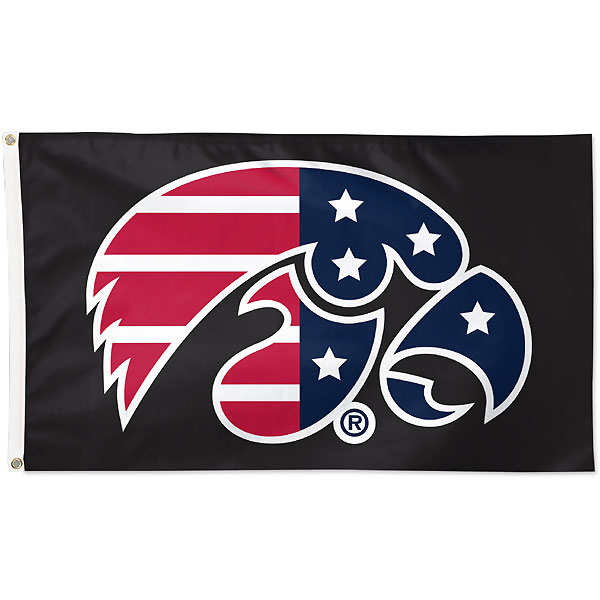 Iowa Hawkeyes 3' X 5' Patriotic Flag