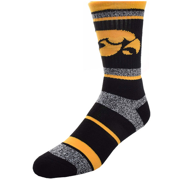 Iowa Hawkeyes Marbled Stripe Socks
