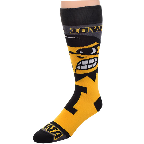 Iowa Hawkeyes Mascot Totem Socks