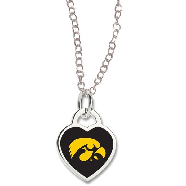 Iowa Hawkeyes Heart Necklace