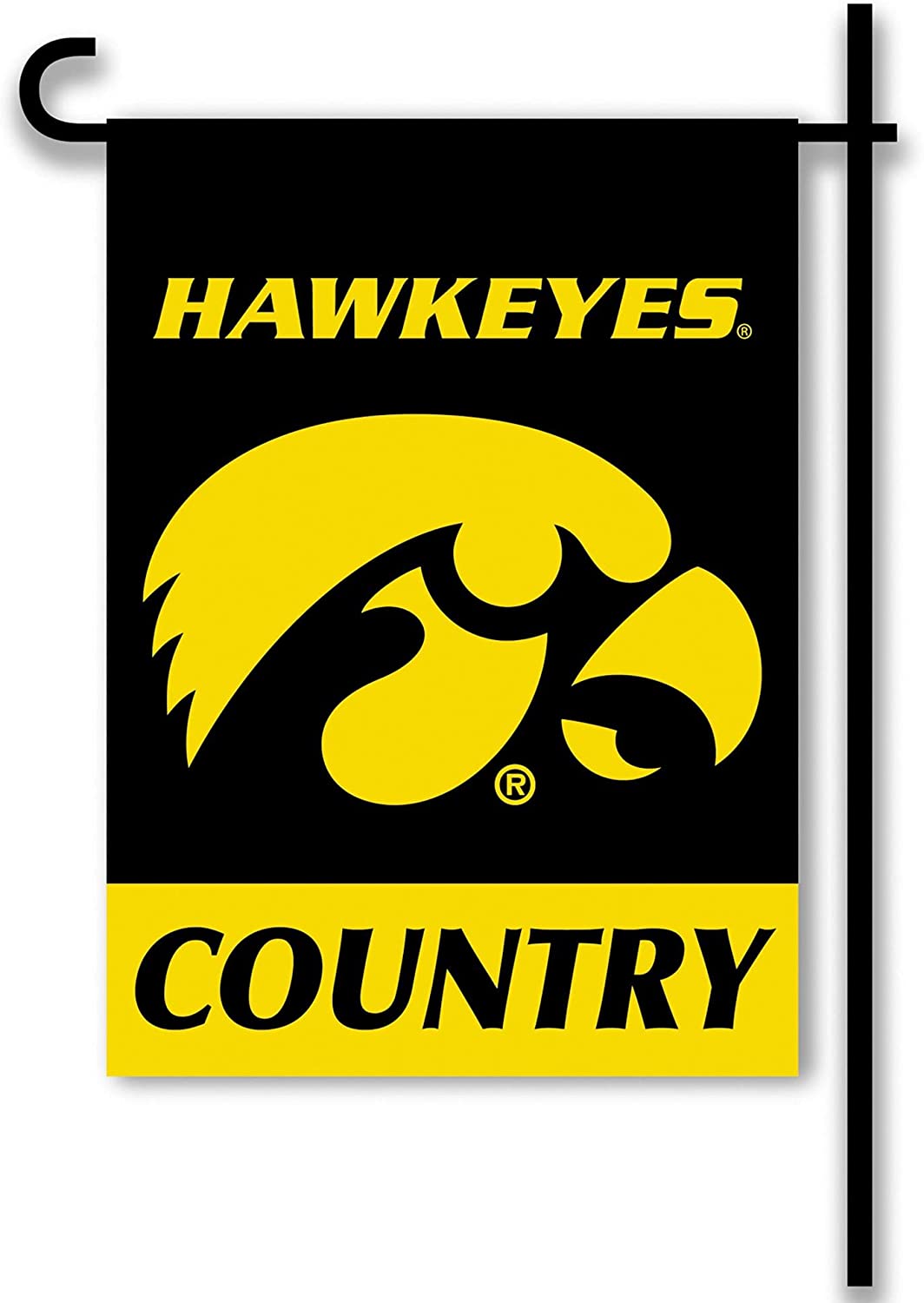 Iowa Hawkeyes 2-Sided Country Garden Flag