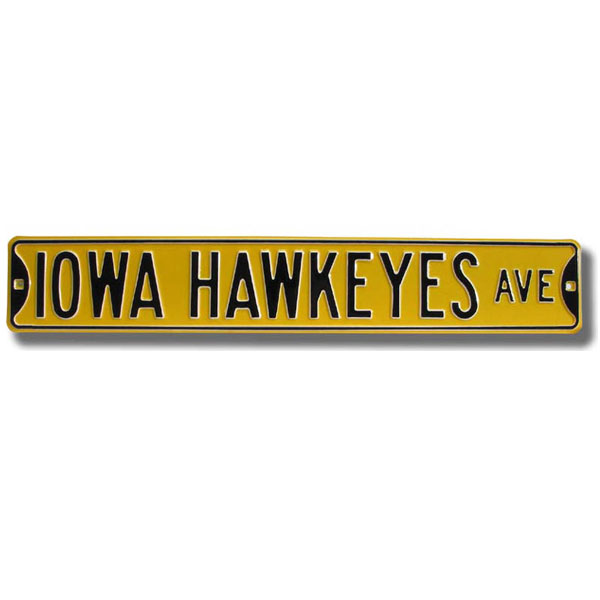 Iowa Hawkeyes Avenue Street Sign