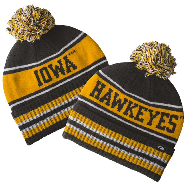 Iowa Hawkeyes Pom Stocking Cap