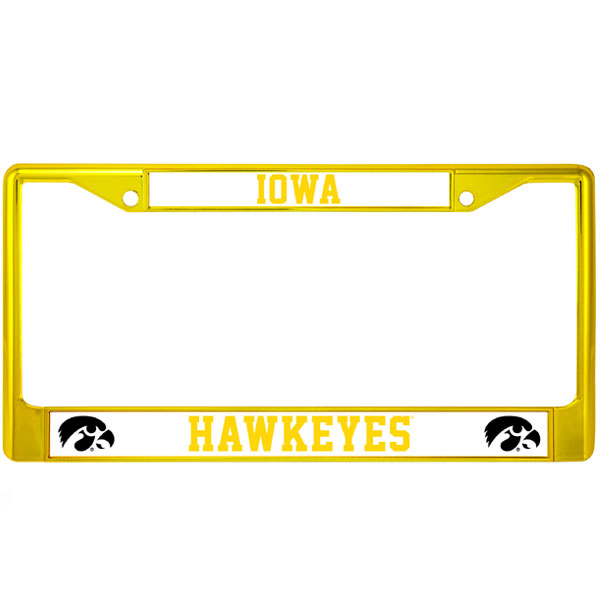 Iowa Hawkeyes Gold Auto Frame