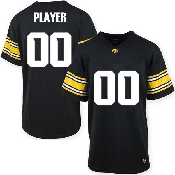 Iowa Hawkeyes Black Football Player Jersey