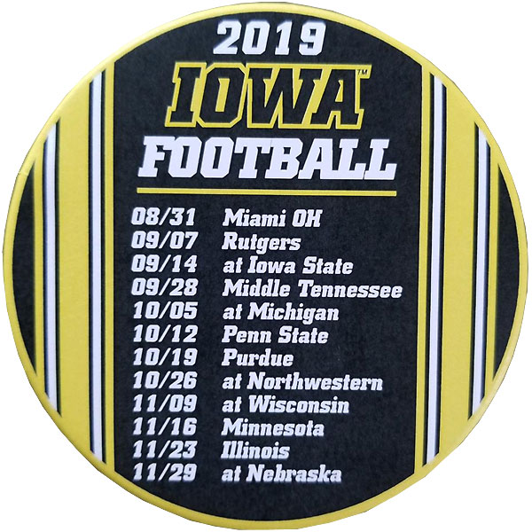 Iowa Hawkeyes 2019 Schedule Button