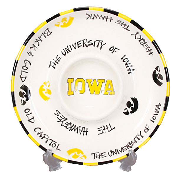 Iowa Hawkeyes Circle Chip & Dip