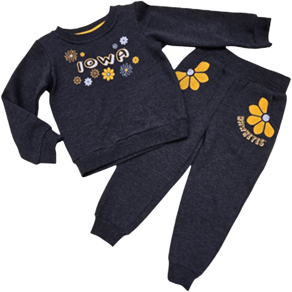 Iowa Hawkeyes Toddler Flower Power Fleece Set
