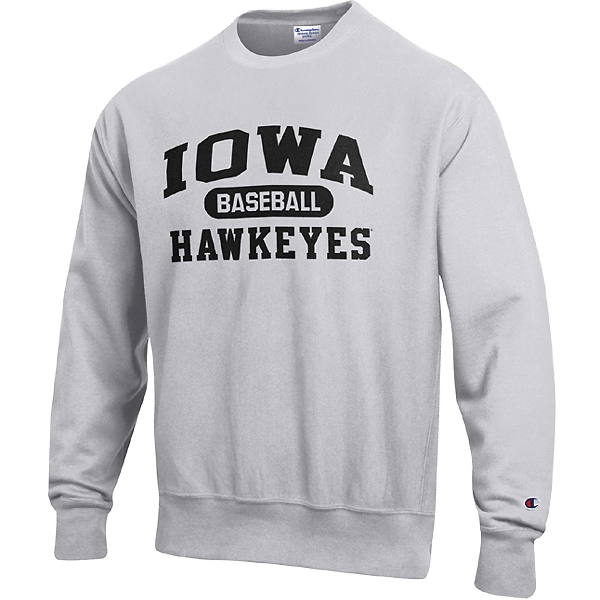 Iowa Hawkeyes Baseball Reverse Weave Crew Sweat