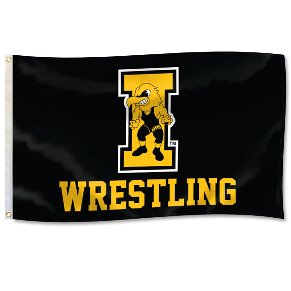 Iowa Hawkeyes Wrestling "I" Logo Flag