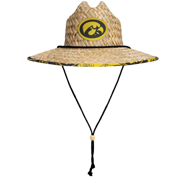 Iowa Hawkeyes Floral Straw Hat