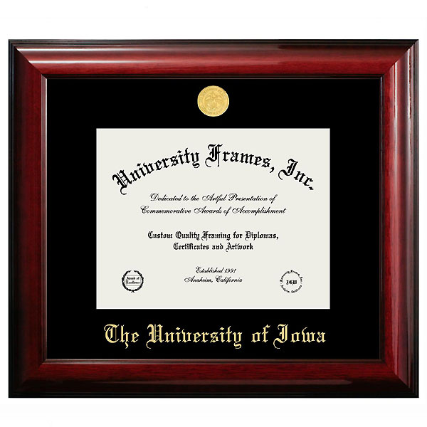 Iowa Hawkeyes Mahagony Diploma Frame