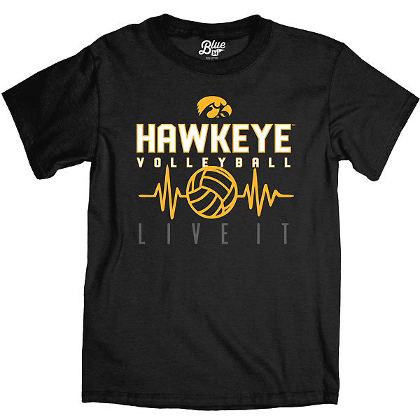 Iowa Hawkeyes Volleyball Feel The Beat Tee - Short Sleeve