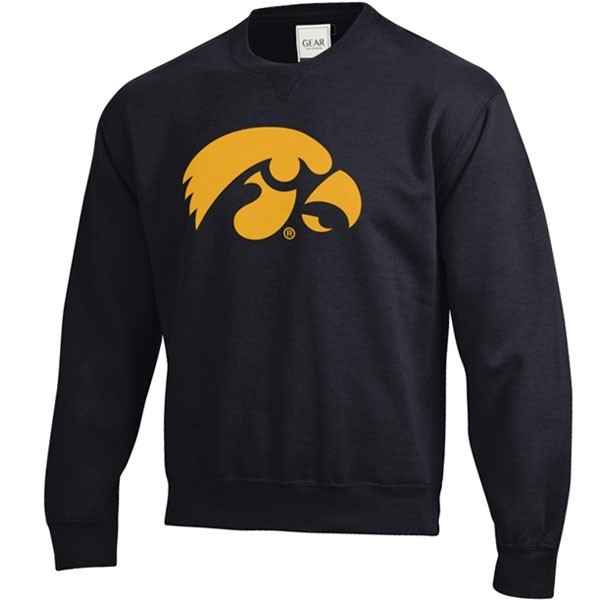 Iowa Hawkeyes Tigerhawk Black Fleece Sweat