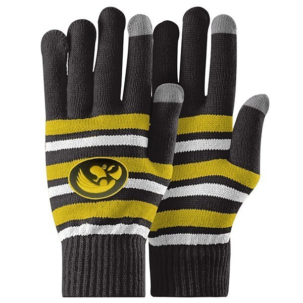 Iowa Hawkeyes Striped Knit Gloves