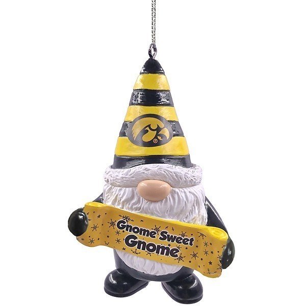 Iowa Hawkeyes Gnome Sweet Gnome Ornament