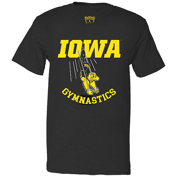 Iowa Hawkeyes Gymnastics Black Tee