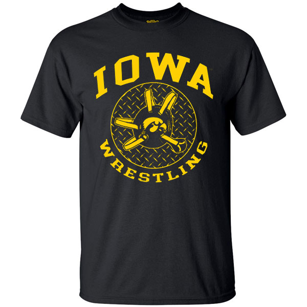 Iowa Hawkeyes Wrestling Headgear Tee - Short Sleeve