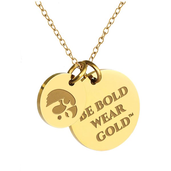 Iowa Hawkeyes Gold Coin Necklace