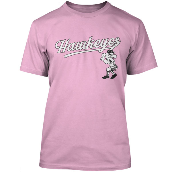 Iowa Hawkeyes Baseball Pink Tee