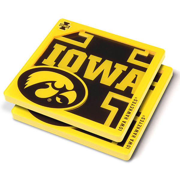 Iowa Hawkeyes 3D Logo Coaster