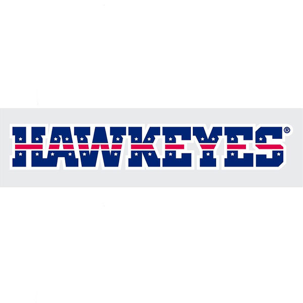 Iowa Hawkeyes Patriotic Hawkeyes Decal