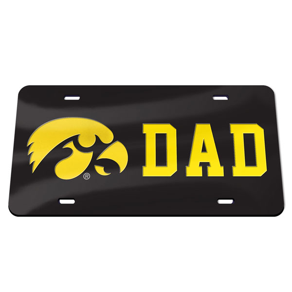 Iowa Hawkeyes Dad Plate