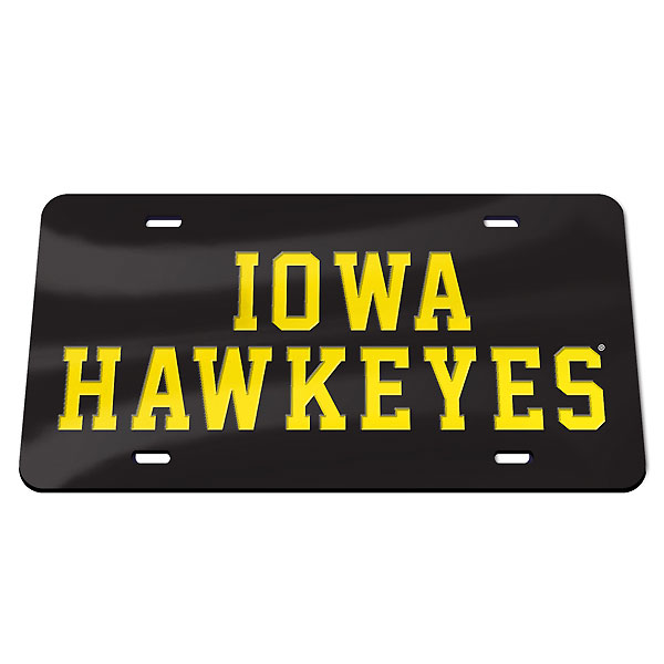 Iowa Hawkeyes Word School Plate
