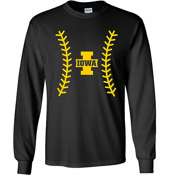 Iowa Hawkeyes Baseball Seams Tee
