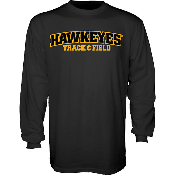 Iowa Hawkeyes Track and Field Senior Mascot Tee - Long Sleeve