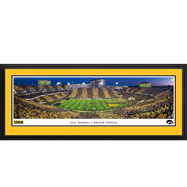 Iowa Hawkeyes 2019 Panoramic Picture - Kinnick Stadium Swarm the Field - Deluxe Frame