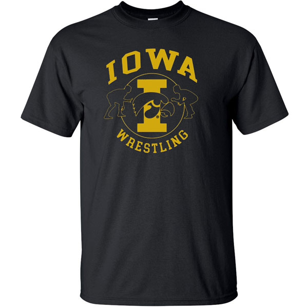 Iowa Hawkeyes Wrestling Circle Center Tee