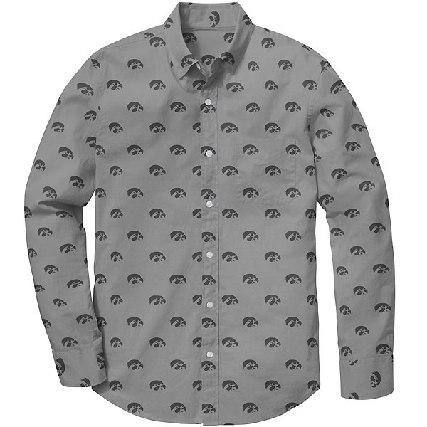 Iowa Hawkeyes Grey Flannel Shirt