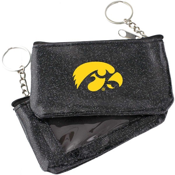 Iowa Hawkeyes Sparkly Coin Purse [Black]