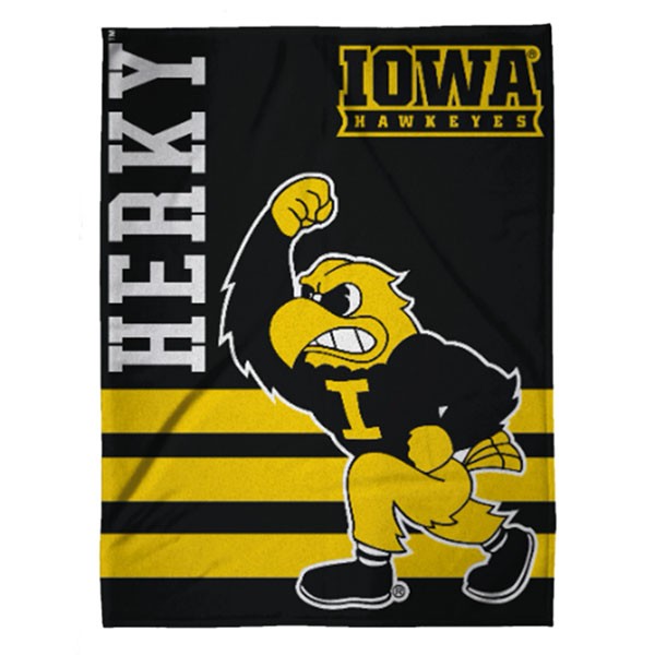 Iowa Hawkeyes Punching Herky Blanket
