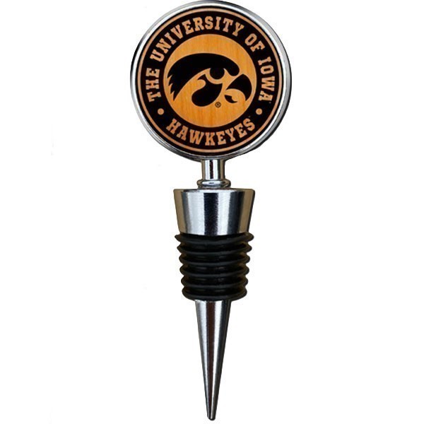 Iowa Hawkeyes Black Tigerhawk Bottle Stop