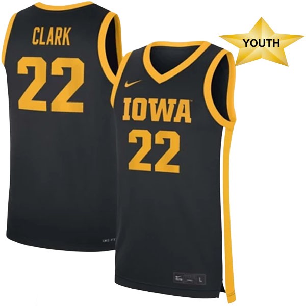 Iowa Hawkeyes Youth Caitlin Clark Black Jersey