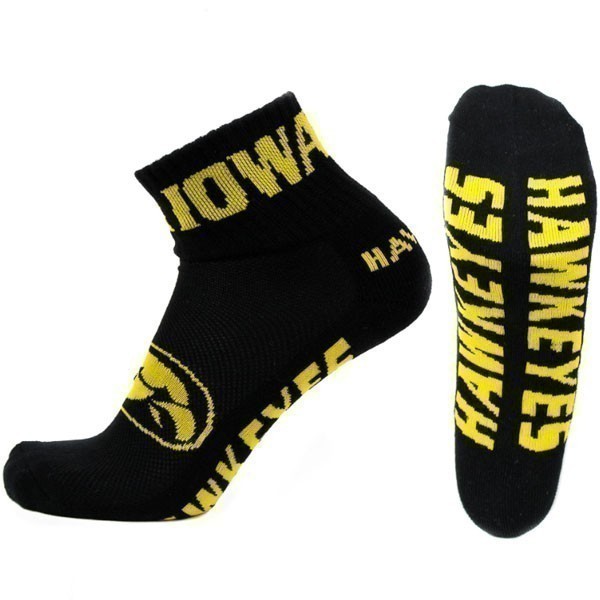 Iowa Hawkeyes Quarter Socks