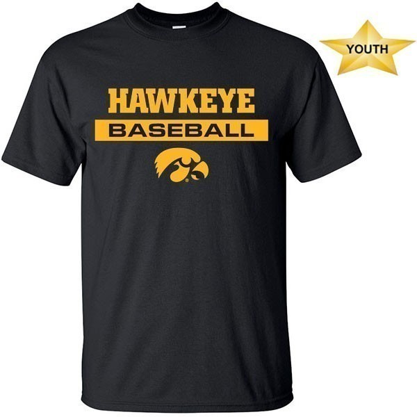 Iowa Hawkeyes Youth Baseball Tee