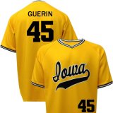 Iowa Hawkeyes Baseball Guerin Gold #45 Jersey