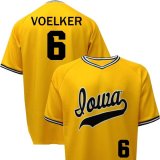 Iowa Hawkeyes Baseball Voelker Gold #6 Jersey